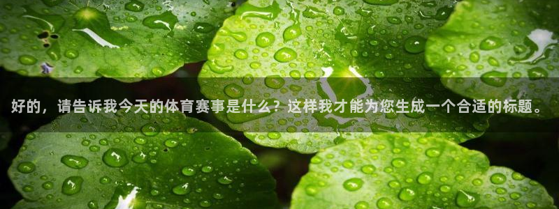 好的，请告诉我今天的体育赛事是什么？这样我才能为您生成一个合适的标题。